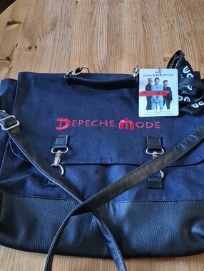 Navy & Black Canvas Laptop Messenger Bag From GLOBAL SPIRIT TOUR OF DEPECHE MODE